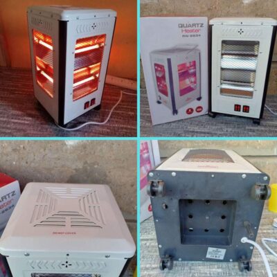 1600W four-sided quartz heater warming a living room for family gatherings in Nairobi, Kenya.