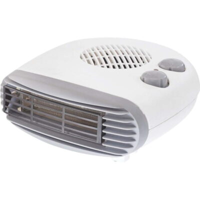 Premier 1000W Fan Heater warming a cozy bedroom with adjustable thermostat for precise comfort.