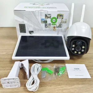 4g solar cctv camer with sim card Gsm cctv kenya Monitor your property from anywhere with this 4MP solar-powered CCTV camera. It uses any SIM card for connectivity and offers a 28-hour power backup. Ideal for remote monitoring, construction sites, farms, and homes, it provides clear 4MP video with night vision and motion detection. It is constructed from durable plastic and features an IP66 waterproof rating. 🛠️Key Features: ✅ 4MP, 1920 x 1080p HD video
✅ Uses any 4G SIM card (Safaricom, Airtel, Faiba, Telecom)
✅ Solar powered with 28-hour rechargeable battery backup
✅ 20-30m viewing distance
✅ Supports SD cards up to 128GB
✅ Infrared and color night vision
✅ PTZ (Pan-Tilt-Zoom) functionality
✅ Motion detection with intruder alerts
✅ Two-way communication
✅ IP66 waterproof rating ⬇️SCROLL DOWN TO SEE DESCRIPTION⬇️