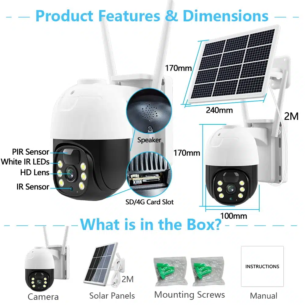 Buy 4G Solar Camera With SIM Slot V380 Pro App Lumen Vault