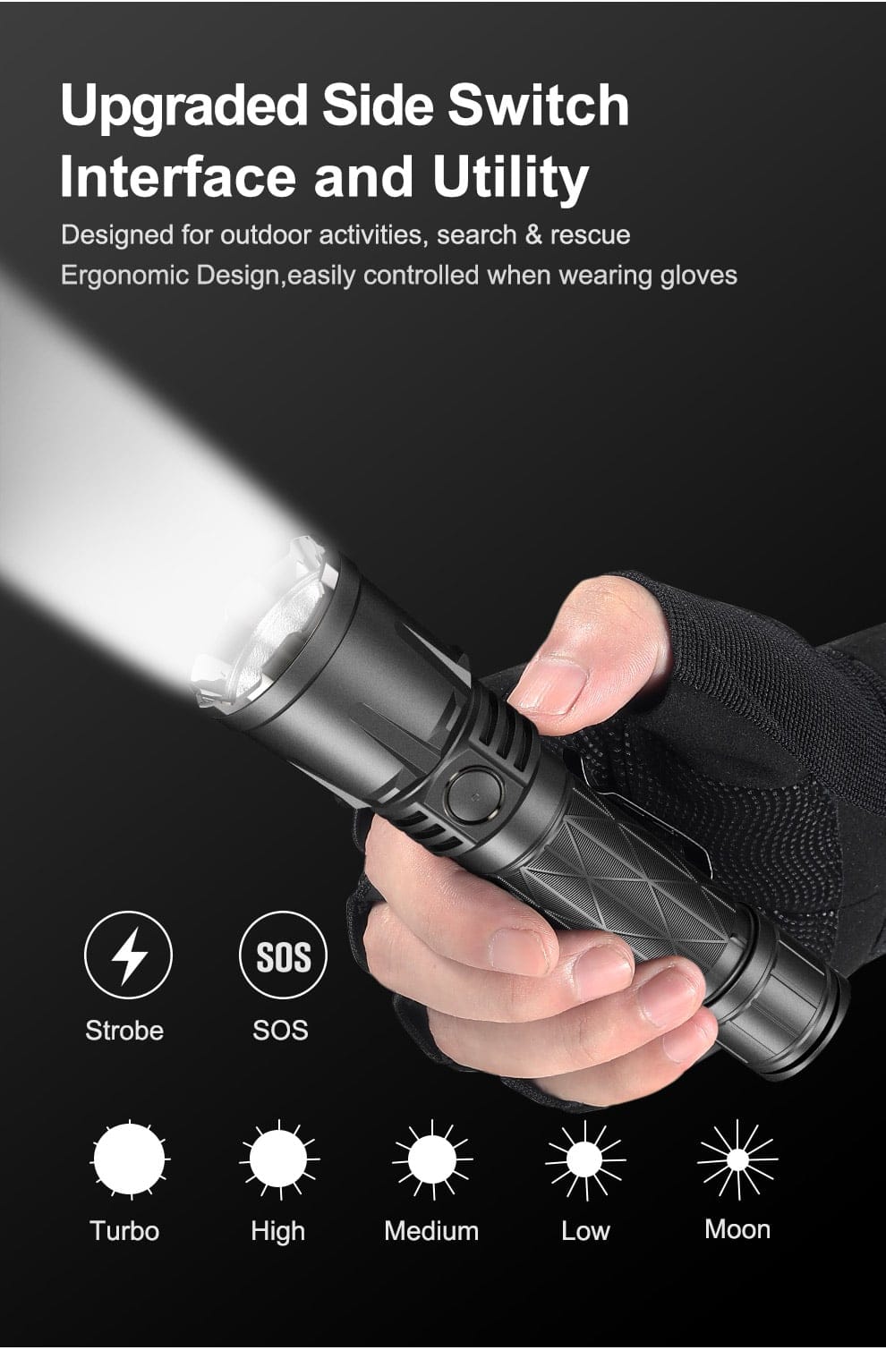 Klarus xt21x flashlight torch 9 The Klarus XT21X PRO is a powerful 4400-lumen tactical flashlight featuring USB-C charging, a 336-meter beam throw, and an emergency power bank function. Its durable aluminum alloy construction and IPX8 water resistance make it suitable for various demanding situations, including night security patrols, outdoor adventures, and emergency preparedness. This flashlight is ideal for law enforcement, military personnel, and anyone needing reliable illumination.
🛠️Key Features: ✅ Ultra-bright 4400-lumen turbo mode
✅ 336-meter beam throw for long-distance visibility
✅ USB-C fast charging and output for power bank functionality
✅ 5 brightness levels including Moonlight, Low, Medium, High, and Turbo
✅ Special modes: Strobe (4400 lumens) and SOS (100 lumens)
✅ Battery level indicator on the side switch (Red, Yellow, Green)
✅ Dual switch control for quick operation
✅ IPX8-rated water resistance (submersible up to 2 meters)
✅ Impact resistance up to 1 meter
✅ Constructed from durable aluminum alloy ⬇️SCROLL DOWN TO SEE DESCRIPTION⬇️