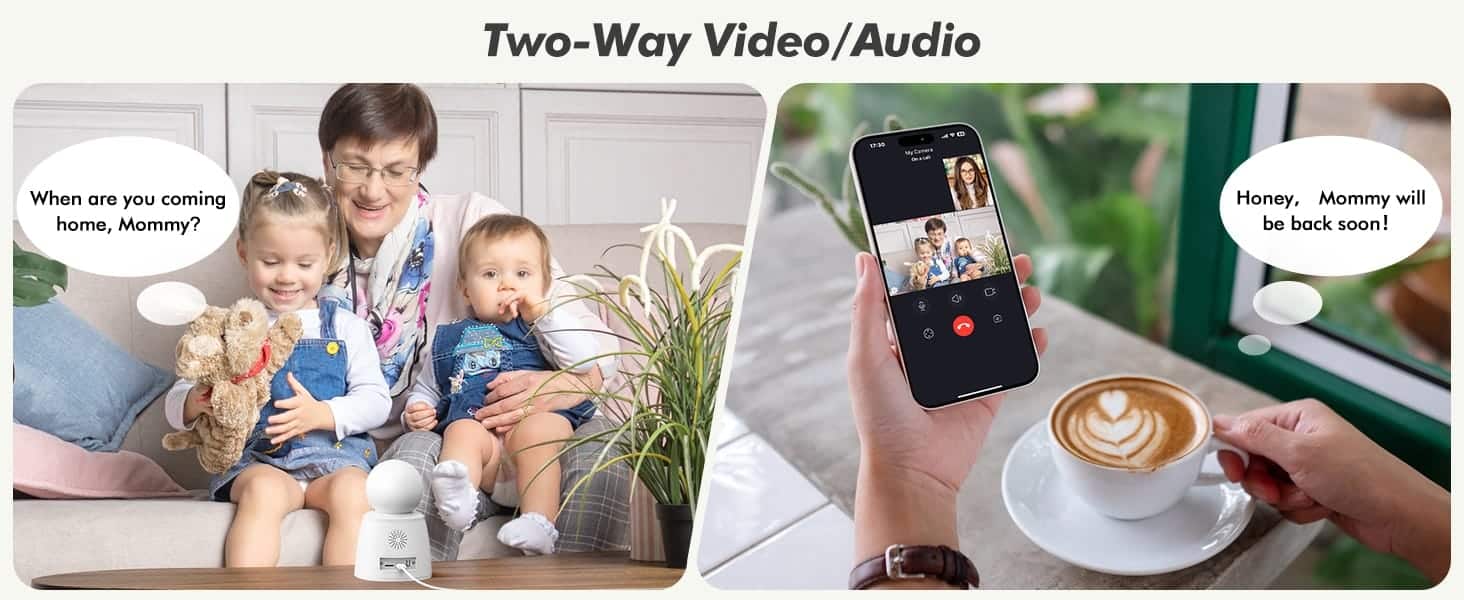Wifi Nanny Camera With Screen | 1080p HD Two-Way Video & Audio | Baby/Pet Monitor | V380 App | Night Vision 17 785329e5 cd5a 4f35 9222 0b2c4306f61c. CR001464600 PT0 SX1464 V1 Stay connected with loved ones using this advanced two-way video and audio smart camera. Featuring 1080p HD resolution and a 2.8-inch IPS screen, it offers seamless monitoring for babies, pets, and home security. Control it remotely via the V380 app, making it ideal for baby monitoring, elderly care, and pet supervision. ๐ ๏ธKey Features: โ
1080p HD Resolution โ Crisp video quality with a 2MP sensor. โ
360ยฐ Rotation โ Remotely pan up to 355ยฐ horizontally and tilt 90ยฐ vertically. โ
Two-Way Video and Audio Calling โ Communicate via phone and camera screen. โ
2.8-inch IPS Screen โ Easy interaction for children or elderly users. โ
Night Vision Support โ Clear vision in darkness with infrared LEDs. โ
Motion Detection Alerts โ Receive notifications when movement is detected. โ
Cloud + TF Card Storage โ Flexible options for saving video footage. โ
WiFi Connectivity (2.4GHz) โ Easy setup with your home network. โ
Power Supply: 5V USB โ Versatile power options, including power banks. โ
One-Click Calling โ Simple way for home users to initiate calls. โฌ๏ธSCROLL DOWN TO SEE DESCRIPTIONโฌ๏ธ