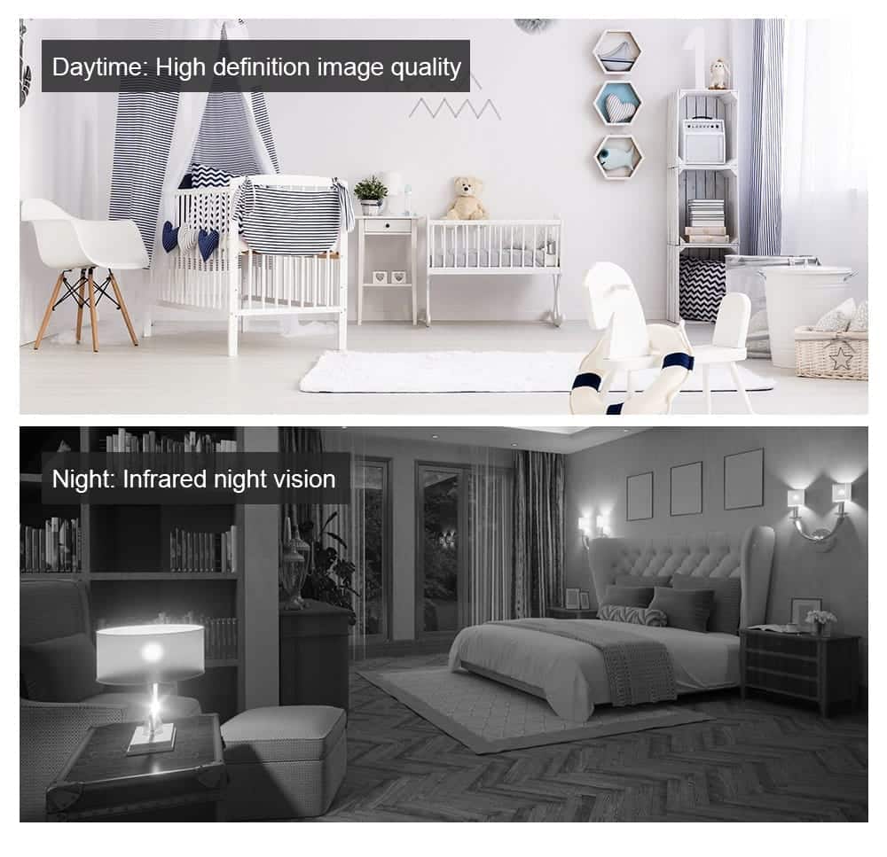 Wifi Nanny Camera With Screen | 1080p HD Two-Way Video & Audio | Baby/Pet Monitor | V380 App | Night Vision 15 Wifi Nanny Camera with 2 way video and audio call 13 Stay connected with loved ones using this advanced two-way video and audio smart camera. Featuring 1080p HD resolution and a 2.8-inch IPS screen, it offers seamless monitoring for babies, pets, and home security. Control it remotely via the V380 app, making it ideal for baby monitoring, elderly care, and pet supervision. ๐ ๏ธKey Features: โ
1080p HD Resolution โ Crisp video quality with a 2MP sensor. โ
360ยฐ Rotation โ Remotely pan up to 355ยฐ horizontally and tilt 90ยฐ vertically. โ
Two-Way Video and Audio Calling โ Communicate via phone and camera screen. โ
2.8-inch IPS Screen โ Easy interaction for children or elderly users. โ
Night Vision Support โ Clear vision in darkness with infrared LEDs. โ
Motion Detection Alerts โ Receive notifications when movement is detected. โ
Cloud + TF Card Storage โ Flexible options for saving video footage. โ
WiFi Connectivity (2.4GHz) โ Easy setup with your home network. โ
Power Supply: 5V USB โ Versatile power options, including power banks. โ
One-Click Calling โ Simple way for home users to initiate calls. โฌ๏ธSCROLL DOWN TO SEE DESCRIPTIONโฌ๏ธ