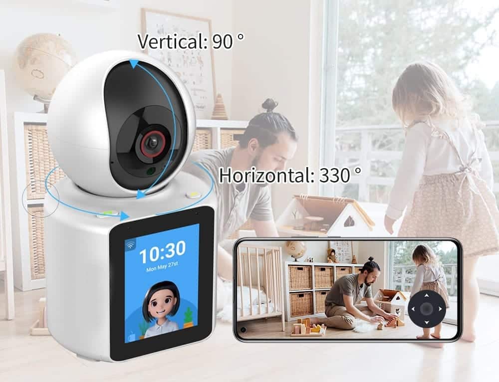 Wifi Nanny Camera With Screen | 1080p HD Two-Way Video & Audio | Baby/Pet Monitor | V380 App | Night Vision 18 Wifi Nanny Camera with 2 way video and audio call 5 Stay connected with loved ones using this advanced two-way video and audio smart camera. Featuring 1080p HD resolution and a 2.8-inch IPS screen, it offers seamless monitoring for babies, pets, and home security. Control it remotely via the V380 app, making it ideal for baby monitoring, elderly care, and pet supervision. ๐ ๏ธKey Features: โ
1080p HD Resolution โ Crisp video quality with a 2MP sensor. โ
360ยฐ Rotation โ Remotely pan up to 355ยฐ horizontally and tilt 90ยฐ vertically. โ
Two-Way Video and Audio Calling โ Communicate via phone and camera screen. โ
2.8-inch IPS Screen โ Easy interaction for children or elderly users. โ
Night Vision Support โ Clear vision in darkness with infrared LEDs. โ
Motion Detection Alerts โ Receive notifications when movement is detected. โ
Cloud + TF Card Storage โ Flexible options for saving video footage. โ
WiFi Connectivity (2.4GHz) โ Easy setup with your home network. โ
Power Supply: 5V USB โ Versatile power options, including power banks. โ
One-Click Calling โ Simple way for home users to initiate calls. โฌ๏ธSCROLL DOWN TO SEE DESCRIPTIONโฌ๏ธ