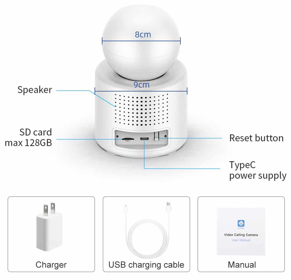 Wifi Nanny Camera With Screen | 1080p HD Two-Way Video & Audio | Baby/Pet Monitor | V380 App | Night Vision 20 Wifi Nanny Camera with 2 way video and audio call 8 Stay connected with loved ones using this advanced two-way video and audio smart camera. Featuring 1080p HD resolution and a 2.8-inch IPS screen, it offers seamless monitoring for babies, pets, and home security. Control it remotely via the V380 app, making it ideal for baby monitoring, elderly care, and pet supervision. ๐ ๏ธKey Features: โ
1080p HD Resolution โ Crisp video quality with a 2MP sensor. โ
360ยฐ Rotation โ Remotely pan up to 355ยฐ horizontally and tilt 90ยฐ vertically. โ
Two-Way Video and Audio Calling โ Communicate via phone and camera screen. โ
2.8-inch IPS Screen โ Easy interaction for children or elderly users. โ
Night Vision Support โ Clear vision in darkness with infrared LEDs. โ
Motion Detection Alerts โ Receive notifications when movement is detected. โ
Cloud + TF Card Storage โ Flexible options for saving video footage. โ
WiFi Connectivity (2.4GHz) โ Easy setup with your home network. โ
Power Supply: 5V USB โ Versatile power options, including power banks. โ
One-Click Calling โ Simple way for home users to initiate calls. โฌ๏ธSCROLL DOWN TO SEE DESCRIPTIONโฌ๏ธ