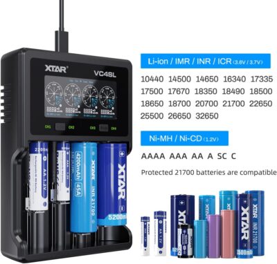 XTAR VC4SL 18650 Flashlight Charger