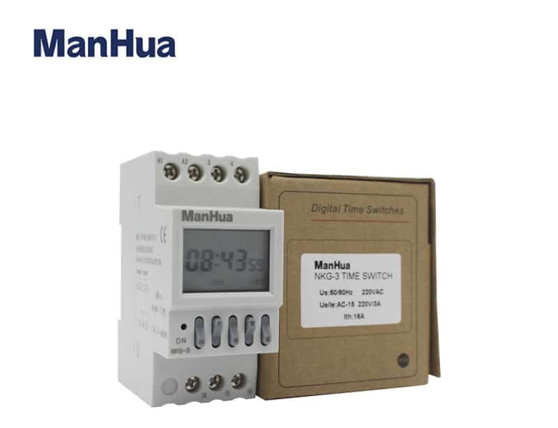 Digital Timer Switch Manhu NKG 3 1 e1726512011577 Enhance security with the ManHua NKG-3 Random Clock Digital Timer Switch. This DIN rail-mountable device offers randomized on/off schedules, simulating human presence to deter intruders. It features programmable settings for variable usage patterns, making it ideal for security lighting and more. Popular uses include home security, office automation, and creating unpredictable light cycles.
🛠️Key Features:: ✅ Simulates human activity for enhanced security.
✅ Randomly adjusts on/off times within set ranges.
✅ Programmable settings for flexible scheduling.
✅ Supports 40 ON/OFF settings per day.
✅ Time control scope: 1s to 99s.
✅ Built-in rechargeable battery for program saving.
✅ Low power consumption (