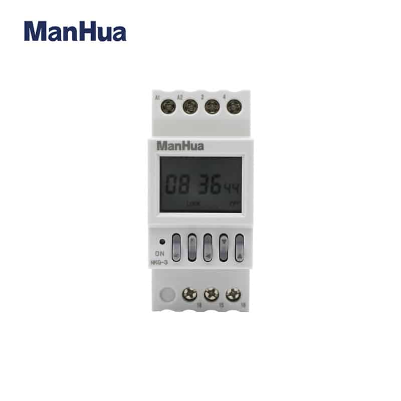 Digital Timer Switch Manhu NKG 3 2 Enhance security with the ManHua NKG-3 Random Clock Digital Timer Switch. This DIN rail-mountable device offers randomized on/off schedules, simulating human presence to deter intruders. It features programmable settings for variable usage patterns, making it ideal for security lighting and more. Popular uses include home security, office automation, and creating unpredictable light cycles.
🛠️Key Features:: ✅ Simulates human activity for enhanced security.
✅ Randomly adjusts on/off times within set ranges.
✅ Programmable settings for flexible scheduling.
✅ Supports 40 ON/OFF settings per day.
✅ Time control scope: 1s to 99s.
✅ Built-in rechargeable battery for program saving.
✅ Low power consumption (