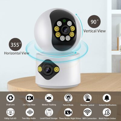 6MP Dual Lens Baby Monitor Split-Screen App View