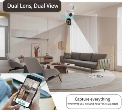 6MP Dual Lens Baby Monitor Split-Screen App View