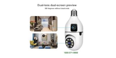Smart Dual Lens V380 Bulb Camera