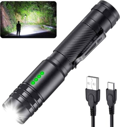 Peetpen L28 rechargeable LED flashlight, 1500lm torch with 200m beam, waterproof EDC for camping & emergencies in Nairobi, Kenya.