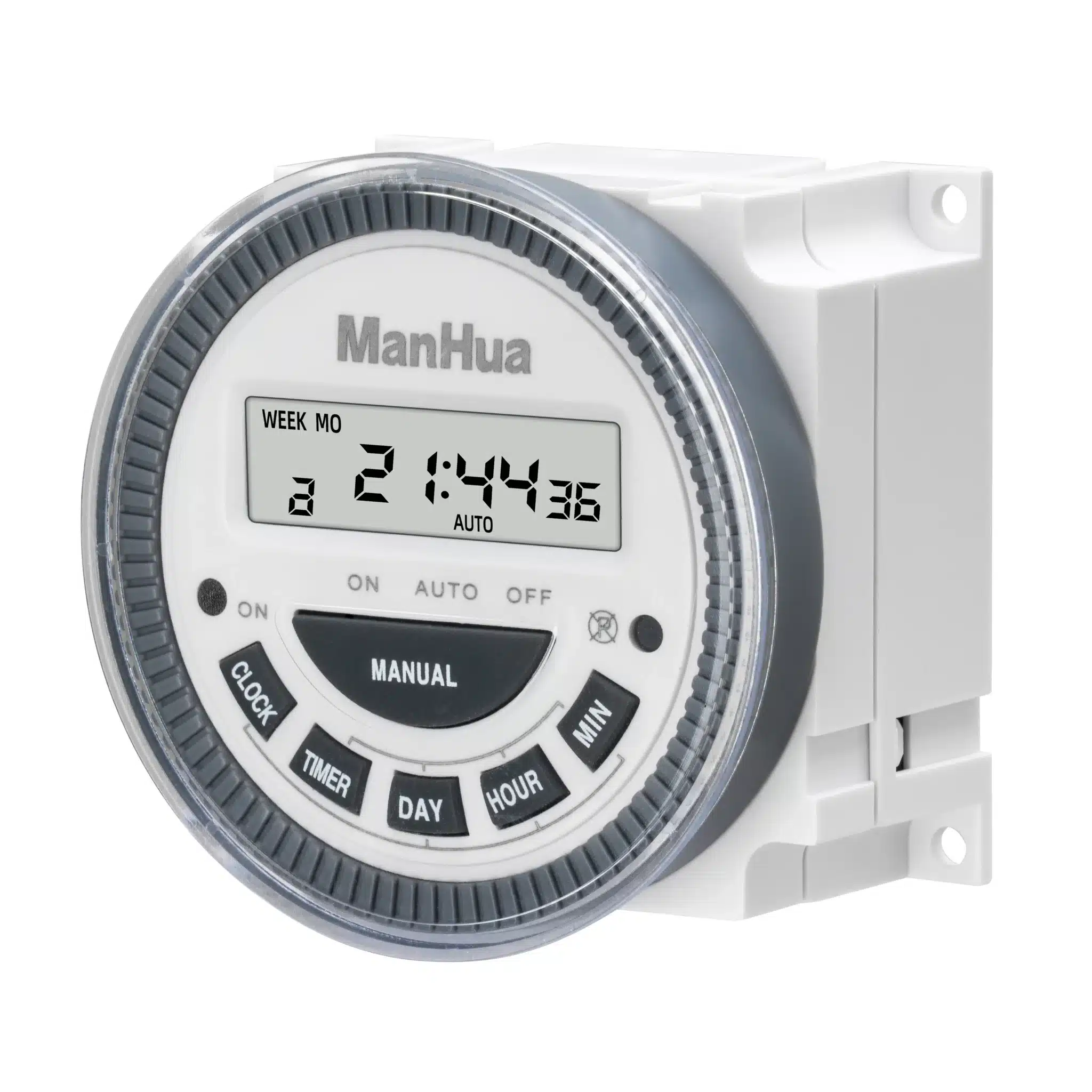 MT619HPV Manhua 12V 16A Programmable Digital Timer Switch with LCD Daily ONOFF Scheduler 1 scaled Automate your 12VDC electrical appliances with the Manhua MT619HPV Digital Programmable Timer Switch. This reliable device features an LCD display and offers up to 17 ON/OFF settings per day for precise energy management. It is ideal for applications such as solar power systems, LED lighting control, and water pump automation. 🛠️Key Features:: ✅ 17 ON/OFF settings per day for flexible scheduling ✅ Smart timer functionality for energy saving and convenience ✅ Clear LCD display for easy programming ✅ Low power consumption of ≤2W ✅ High timing accuracy of ≤1 second per day ✅ Robust 16A current capacity for various 12V applications ✅ Operates reliably in temperatures from –10°C to 40°C ✅ Smart enabled for integration into smart systems ✅ Compact design for easy installation ✅ Durable construction for demanding environments ⬇️SCROLL DOWN TO SEE DESCRIPTION⬇️