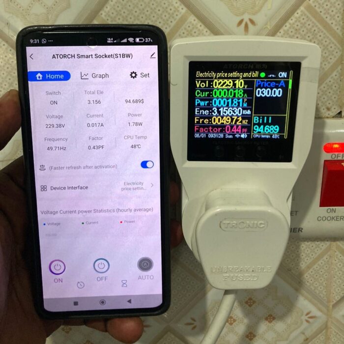Kill A Watt Alternatives? MnahuaTG44NE vs Atorch S1 Energy Meter Sockets 8 Atorch S1 Smart WiFi Energy Meter Plug, 16A 3680W. Monitor usage, control remotely & save power in Nairobi, Kenya.