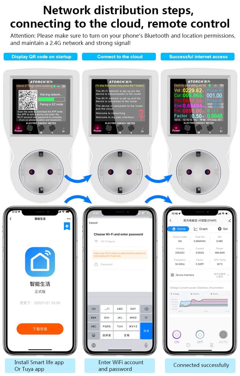 Atorch S1 Smart Plug: 16A WiFi Energy Meter Socket | Monitor & Save Power | Tuya App Control | Surge Protection, | Kill A Watt Replacement 9 atorch s1 smart meter socket kill a watt energy meter tuya smart home products 16 Monitor and control your home's electricity usage with the S1 Smart WiFi Energy Meter better tha Kill A Watt. This plug offers real-time energy tracking, remote control via the Tuya or SmartLife app, and surge protection. It's ideal for managing appliance power consumption, scheduling operations, and saving energy, making it a must-have for smart homes.
๐ ๏ธKey Features: โ
Real-time monitoring of voltage, current, power (watts), and energy used.
โ
Remote on/off control via Tuya or Smart Life app from anywhere.
โ
Tracks daily, monthly, and yearly energy consumption for detailed insights.
โ
Calculates electricity costs by inputting your power rate per kWh.
โ
Smart scheduling for automated on/off times and countdown timers.
โ
Controls standby power consumption of idle devices.
โ
Surge protection with customizable limits for voltage, current, and wattage.
โ
Voice control compatible with Amazon Alexa and Google Home.
โ
Durable ABS + PC fire-retardant shell material.
โ
Supports a maximum load capacity of 3680W / 16A. โฌ๏ธSCROLL DOWN TO SEE DESCRIPTIONโฌ๏ธ