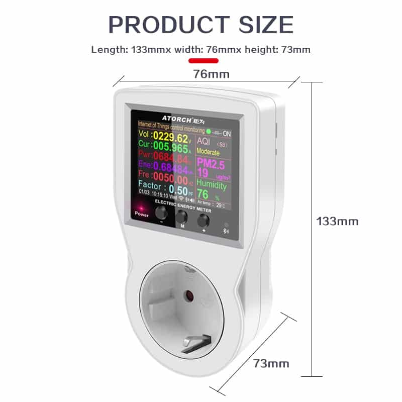 atorch s1 smart meter socket kill a watt energy meter tuya smart home products 28 Monitor and control your home's electricity usage with the S1 Smart WiFi Energy Meter better tha Kill A Watt. This plug offers real-time energy tracking, remote control via the Tuya or SmartLife app, and surge protection. It's ideal for managing appliance power consumption, scheduling operations, and saving energy, making it a must-have for smart homes.
🛠️Key Features: ✅ Real-time monitoring of voltage, current, power (watts), and energy used.
✅ Remote on/off control via Tuya or Smart Life app from anywhere.
✅ Tracks daily, monthly, and yearly energy consumption for detailed insights.
✅ Calculates electricity costs by inputting your power rate per kWh.
✅ Smart scheduling for automated on/off times and countdown timers.
✅ Controls standby power consumption of idle devices.
✅ Surge protection with customizable limits for voltage, current, and wattage.
✅ Voice control compatible with Amazon Alexa and Google Home.
✅ Durable ABS + PC fire-retardant shell material.
✅ Supports a maximum load capacity of 3680W / 16A. ⬇️SCROLL DOWN TO SEE DESCRIPTION⬇️