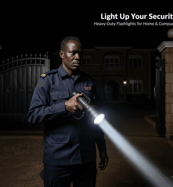 a security guard holding a flashlight e1756579755370 When it comes to security, a reliable torch (flashlight) is one of the most important tools you can own. Whether you are a night guard, a property owner, or simply want extra peace of mind at home, the right torch can make a big difference in spotting danger, scaring off intruders, or helping during blackouts. But with so many options in the market, how do you know which one is best for security?