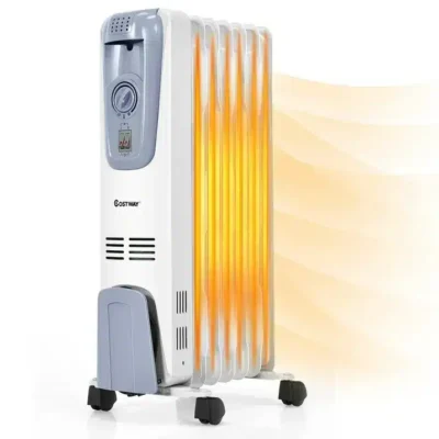 Venus HY-C5-9 Oil Heater (2000W) 9 Fins Silent Radiator – Safe for Babies, Asthma, Pets Portable Room Warmer