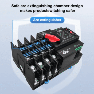 Tomzn TOQ7 4P 100A 3 Phase ATS – Automatic & Manual Transfer Switch | <50ms Generator to KPLC Changeover