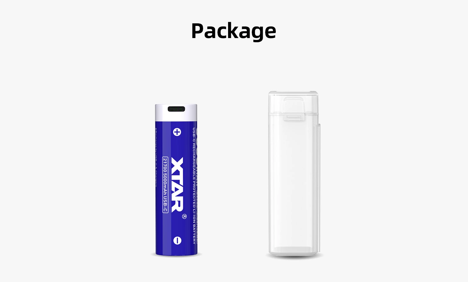 XTAR 21700 5000mAh Flat-Top Battery – USB-C Input, Ideal for Flashlights e.t.c 11 XTAR 21700 5000mAh Flat Top Battery – USB C Input Ideal for Flashlights e.t.c 9 The XTAR 21700 5000mAh USB‑C Li‑ion Battery (Flat Top) is a high-capacity, high-performance battery designed for flashlights, EDC gear, and outdoor devices. Its flat-top design ensures wide compatibility with popular brands like Ledlenser, Olight, Fenix, and Nitecore. With a built-in Type-C USB input for fast and convenient charging, plus a battery level indicator, you always know how much power is left. Supporting up to 10A continuous discharge and ~800 recharge cycles, it delivers reliable power wherever you go. Perfect for daily use, outdoor adventures, or emergency backup.