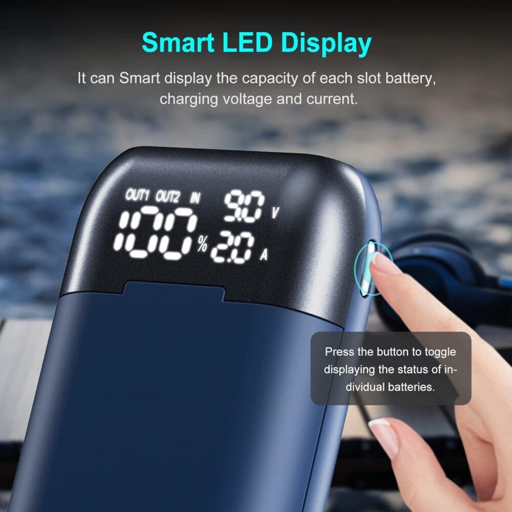 KLARUS K2A Smart Battery Charger and Power Supply 2 in 1 LED Display Smart Charger for Rechargeable Batteries Universal Battery Charger for 21700 20700 ，Only for KLARUS 18650 2 Slots 5 If you rely on rechargeable flashlights, headlamps, or other battery-powered gear on camping trips, you already know the frustration of dead batteries in the middle of nowhere. The Klarus K2A Intelligent Dual Battery Charger is built to solve exactly that problem — and it does it faster, smarter, and more safely than most chargers on the market.