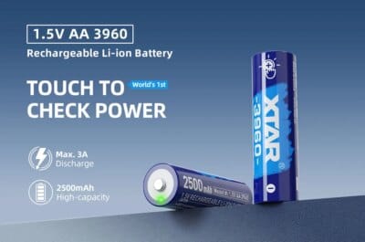 XTAR AA 1.5V 3960 2500mAh Rechargeable Li-ion Battery – 4-Pack, Touch LED, Perfect for Home & Church Devices
