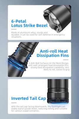 Klarus A3 Rechargeable Zoom Torch – 2200 Lumens