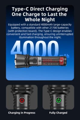 Klarus A3 Rechargeable Zoom Torch – 2200 Lumens