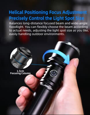 Klarus A3 Rechargeable Zoom Torch – 2200 Lumens