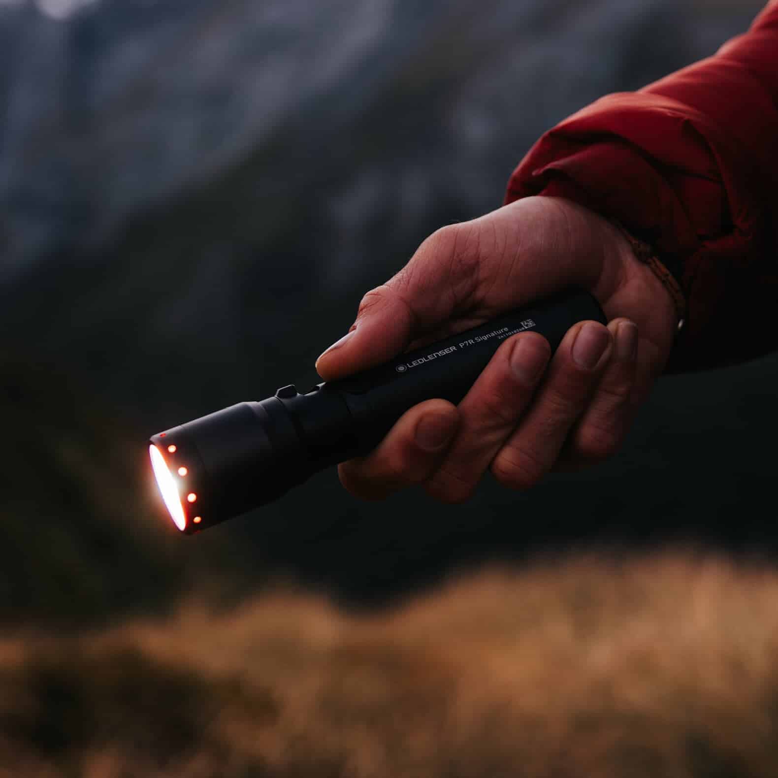 Ledlenser P7R Signature rechargeable tactical flashlight with focus system