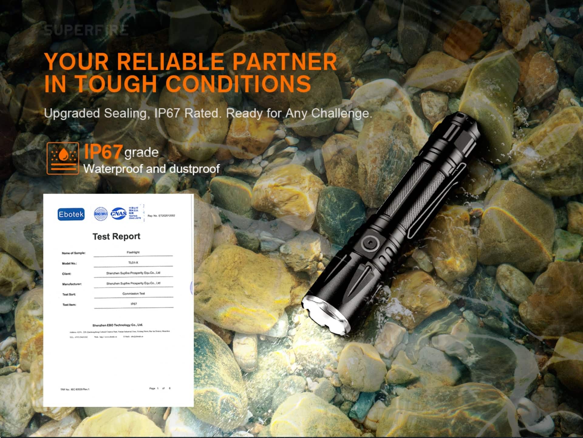 SUPERFIRE TL01 X Tactical Flashlight 1800 Lumens 325M Range 3350mAh Battery USB C Rechargeable 8 The SUPERFIRE TL01-X Tactical Flashlight is a high-performance rechargeable torch designed for users who need strong brightness, fast response control, and dependable durability. With a powerful 1800 lumens output, this flashlight gives a long-reaching beam of up to 325 metres, making it ideal for home security, patrol work, outdoor adventures, camping, blackouts, and emergency situations.