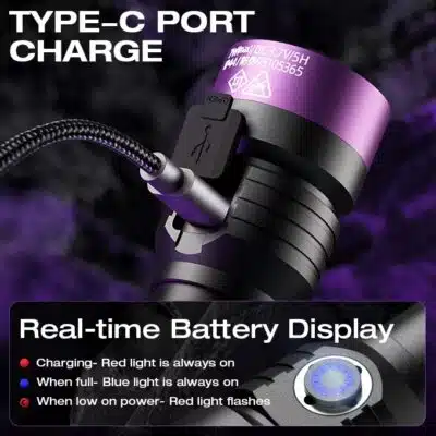 Ultrafire Z16 UV Flashlight 365nm – Rechargeable Filtered UV Torch 5 Newest Products Best Selling On Sale​ Advice From Health Experts