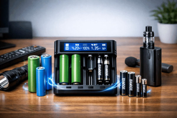 battery charger banner base Has this happened to you? Your flashlight dies during a night patrol. Your vape battery won't hold charge. Your wireless microphone cuts out mid-recording. You buy a cheap charger, but it doesn't fit your battery – or worse, it damages it. Sound familiar? You're not alone. Many Kenyans struggle with battery charging because they don't know which charger works with which battery. This guide breaks it down in simple English. No confusing technical talk. Just clear advice to help you choose the right battery charger in Kenya for your needs – whether you use flashlights, vapes, cameras, microphones, or household devices.