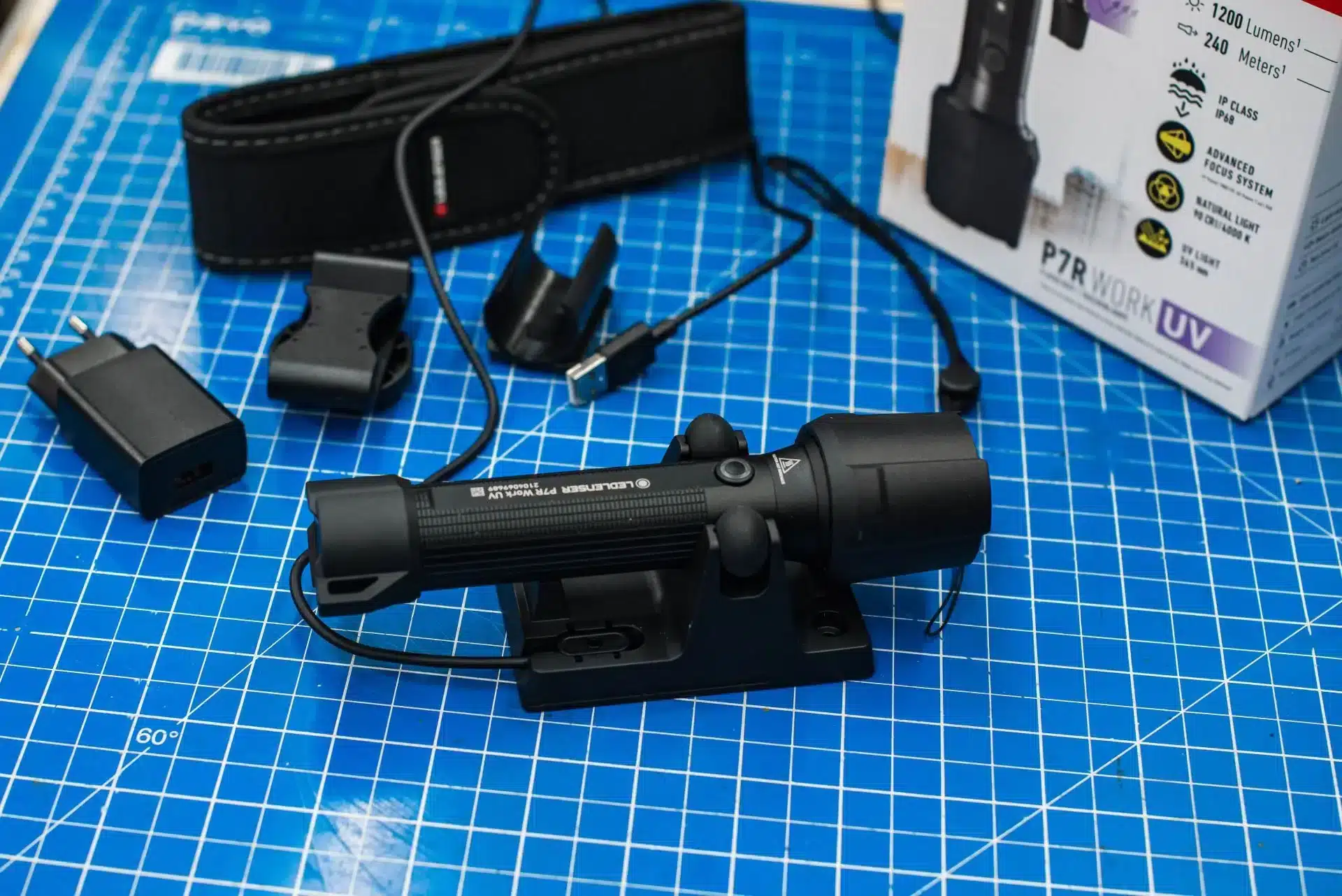 Ledlenser P7R tactical torch beam comparison