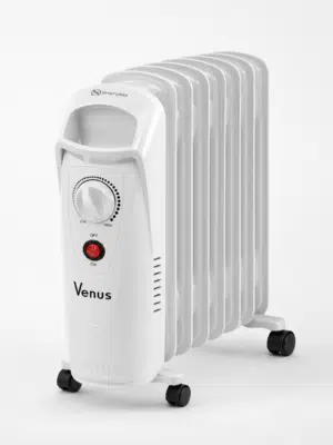 Venus 700W 7-Fin Oil Room Heater for Small Rooms – Quiet Energy Saving Indoor Heater