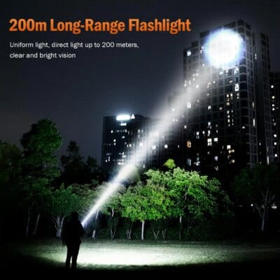 SUPERFIRE J6 Rechargeable Flashlight – 480 Lumens, Type-C Charging, Long Range LED Torch (1)